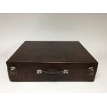 A leather cartridge case. Measures approximately 53cm by 42cm by 15cm - NO RESERVE