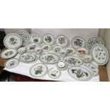 A collection of Portmeirion 'Botanic Garden' pattern plates and dishes