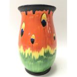 A single Crown Ducal Firefly pattern vase of Art Deco inspiration. Measures approx 16.5cm tall.
