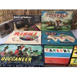 A collection of boxed classic Waddingtons board games including Go, Risk, Careers, Buccaneer etc -