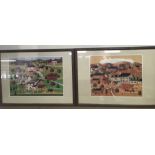 Two framed prints by Leo Bryant, 'The Old Mill Tow