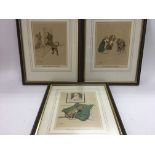 Three Cecil Aldin prints of dogs, approx 30cm x 38cm.