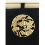 A silver gilt brooch with fan design by V.N, London