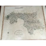 A framed map of Berkshire by John Cary dated 1801 - NO RESERVE