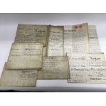 A collection of 19th Century indentures on vellum.