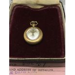 A lady's, Sorna Swiss made 17 jewel fob watch.Original box and guarantee.