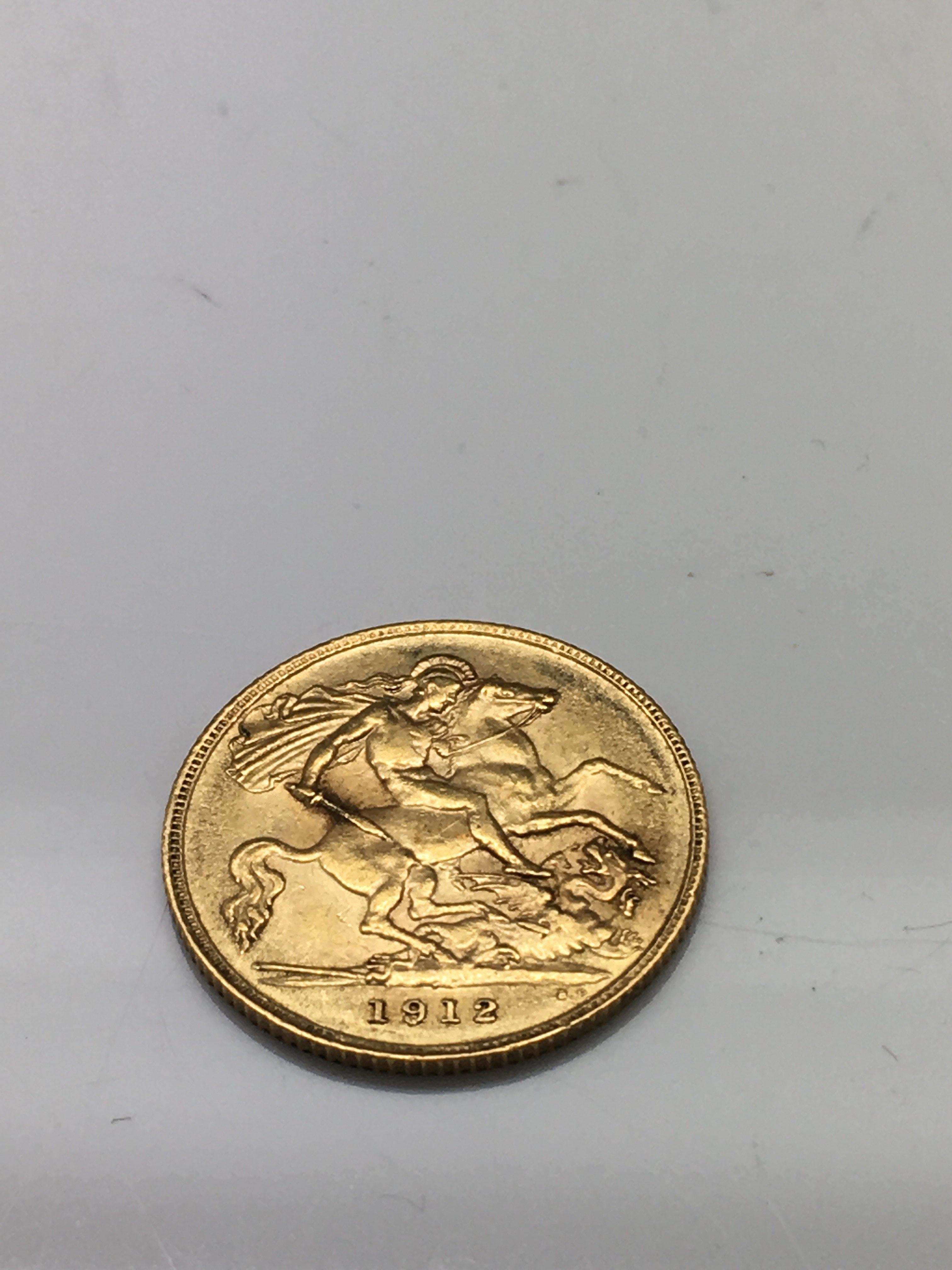 A 1912 half sovereign - Image 2 of 2