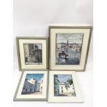 Four framed original oil on board landscape paintings by Spanish artist Enrique Pastor Ramos, (