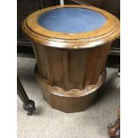 A oak cylinder commode - NO RESERVE