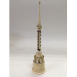 A late Victorian ivory thermometer, approx 24.5cm.