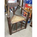 A Tudor style Turner's chair, approx height 84cm.