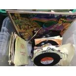 Two boxes of various LPs and 7inch singles by various artists including some releases on the