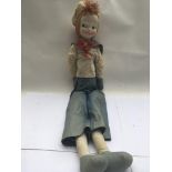 A soft bodied Sailor doll - NO RESERVE