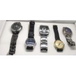 Five gent's wristwatches including Accurist and Sekonda