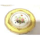 A Royal Crown Derby Porcelain plate hand painted with floral spray signed A Gregory no damage or