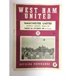 An album containing predominantly West Ham football programmes from the 1950s and 1960s, one
