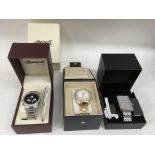 Three gent's modern boxed watches, comprising an Ingersoll Gems Marine and Pilot plus one by