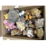 A collection of teddy bears comprising three boxes to include Steiff bears, PMS, Tails & Tales,