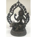 A bronze figure of the Indian God Shiva.Approx 16x