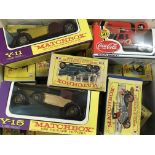 A collection of British made diecast cars to include Corgi and Matchbox examples.