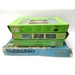 Four boxed games of subbeteo to include table cricket test match edition.