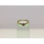 A 9ct gold solitaire diamond ring, approx 0.3ct, approx 2g and approx size K.