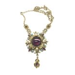 A Hollywood Victorian style costume pendant neckla