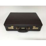 A Jensen attache case with pigskin lining and a code lock - NO RESERVE