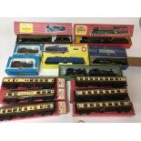 Included are 7 boxed oo gauge locomotives, including a 3 rail mallard. As well are 6 boxed hornby