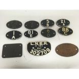 Included is a large number of railway placks, mainly railway shed code plates.