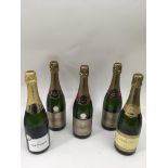 Five bottles of Premier Cru Champagne