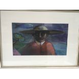 A framed and glazed pastel portrait of a gentleman