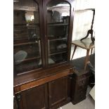 A Victorian mahogany bookcase the pair of glazed d