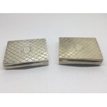 Two late 19th Century Continental Silver boxes of