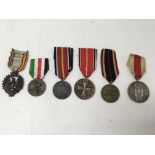 A group of German WW2 medals including a Russia 19