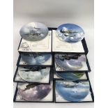 A boxed set of eight Coalport 'Reach for the Sky'