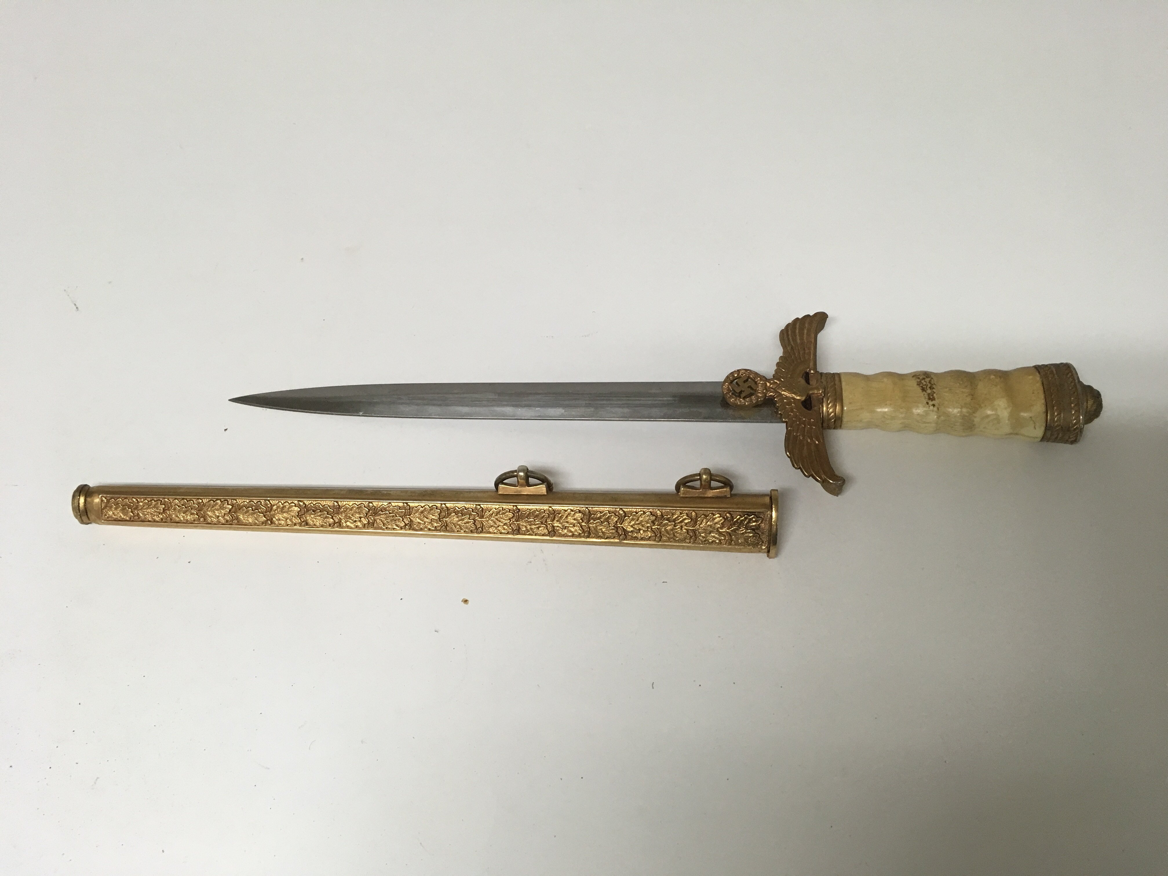 A German WW2 reproduction nazi dagger, with non co
