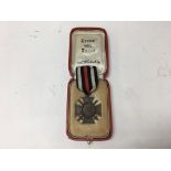 A German WW1 war honour cross in copy presentation