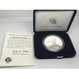 A Silver 2015 Proof American silver (9.99%) dollar in a fitted box West Point Mint. Designed by