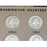 A Full and complete set of Washington Quarters 1932-1998. Including the rare 1932 D and S coins.