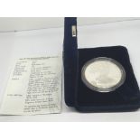 A Silver 2002 Proof American silver (9.99%) dollar in a fitted box West Point Mint. Designed by
