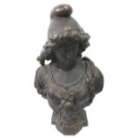 A large bronzed composite bust possibly a represen