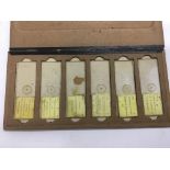 Six microphotograph microscope slides by J.B. Danc