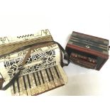 A Pietro accordion and one other smaller accordion (2)