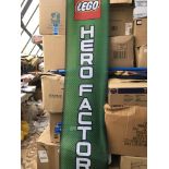 Lego, shop display banner, Hero factory
