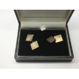 A pair of 22ct gold on silver cufflinks, approx 5g