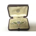 A Quality Antique gold and enamel brooch set with