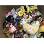 A large box of small toys including Plush, Creepy