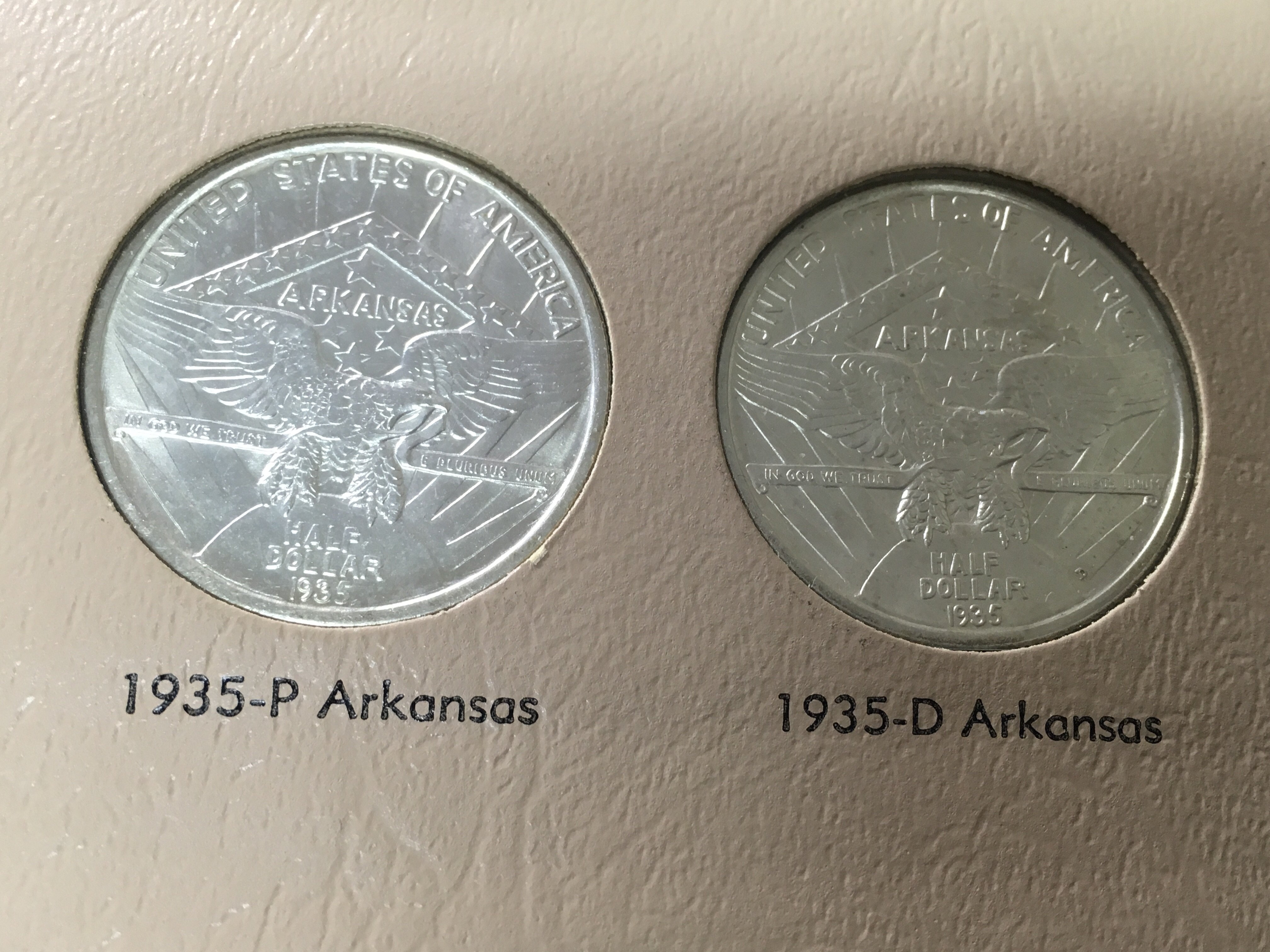 A set of American commemorative half dollars Arkan