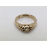 WITHDRAWN - An 18ct gold gents ring set with a central yellow